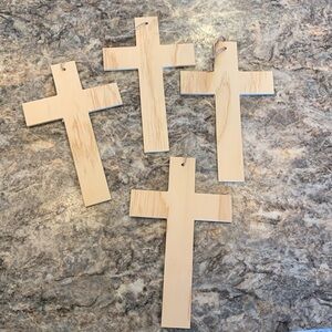 Set of 4 Wood Crosses